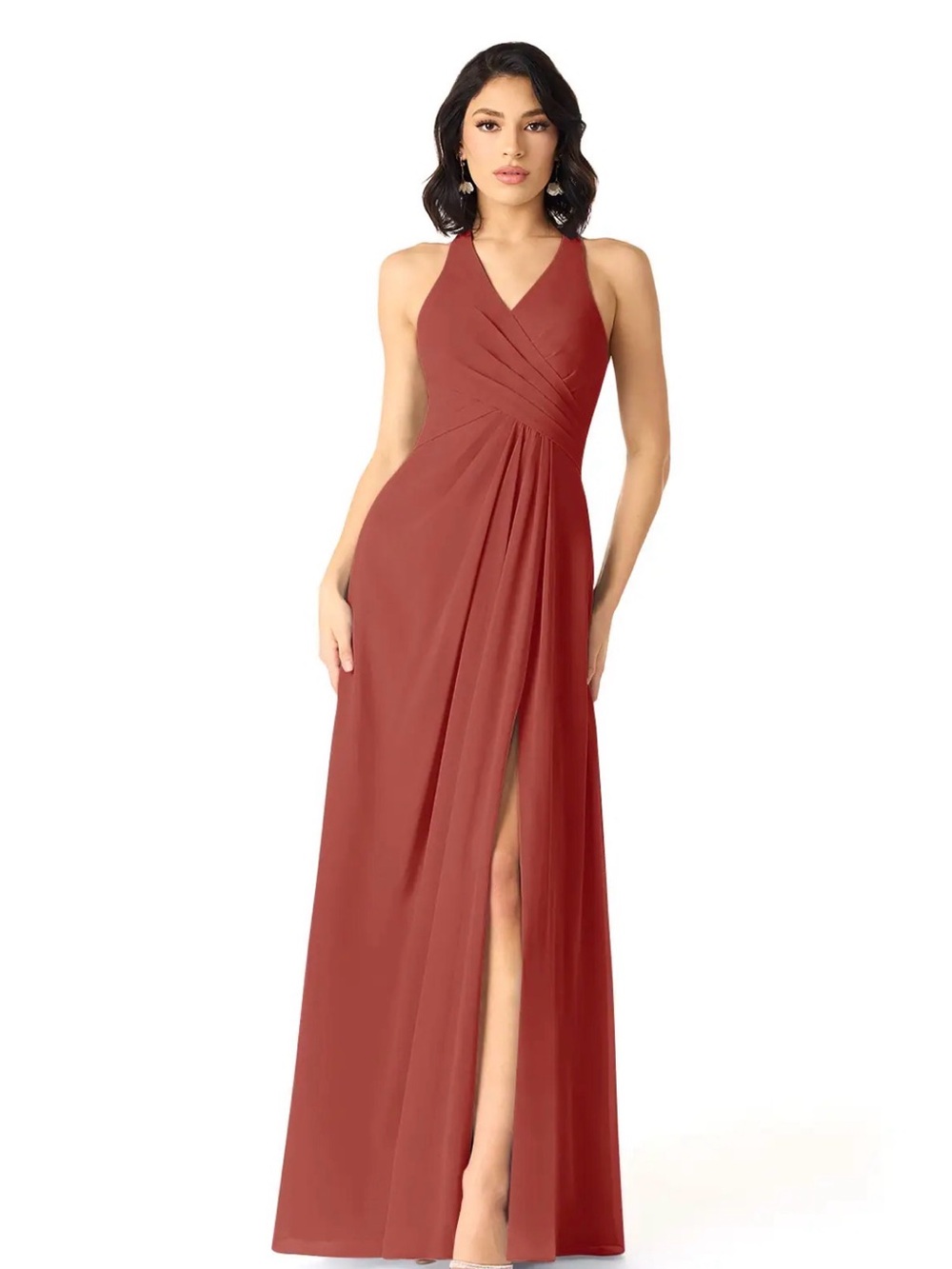 Azazie Danica Dress in Terracotta